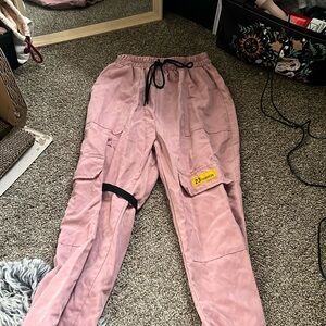 Shein pink cargo pants